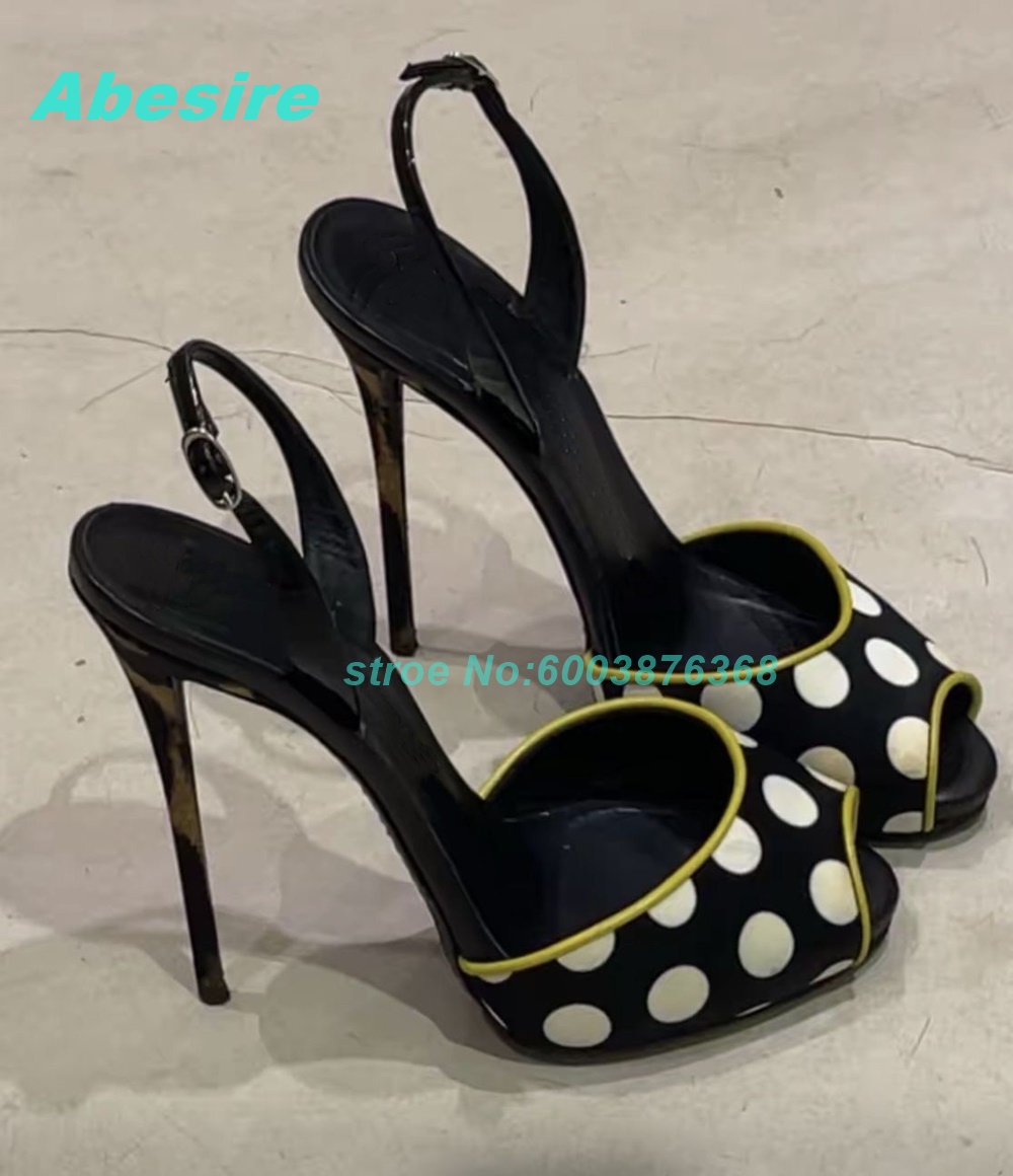Polka Dot Patchwork Two-Tone S - Women'S Shoes Y2K 评论和价格