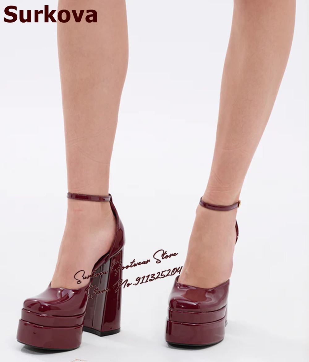 Surkova Burgundy Patent Leathe - Women'S Shoes Burgundy 评论和价格