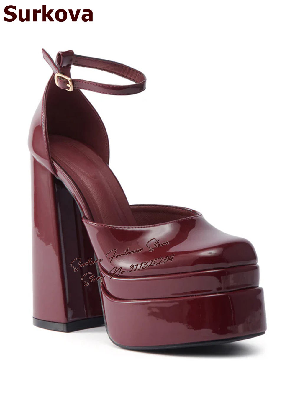 Surkova Burgundy Patent Leathe - Women'S Shoes Burgundy 评论和价格