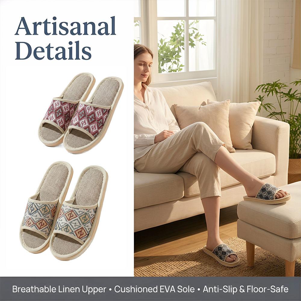 Four Seasons Linen Slippers Co - Women'S Shoes For Flat Feet 评论和价格