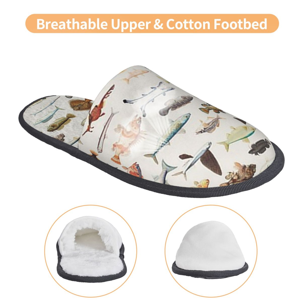 Custom Fish Chart Slippers Mem - Shoes Women Chart 评论和价格
