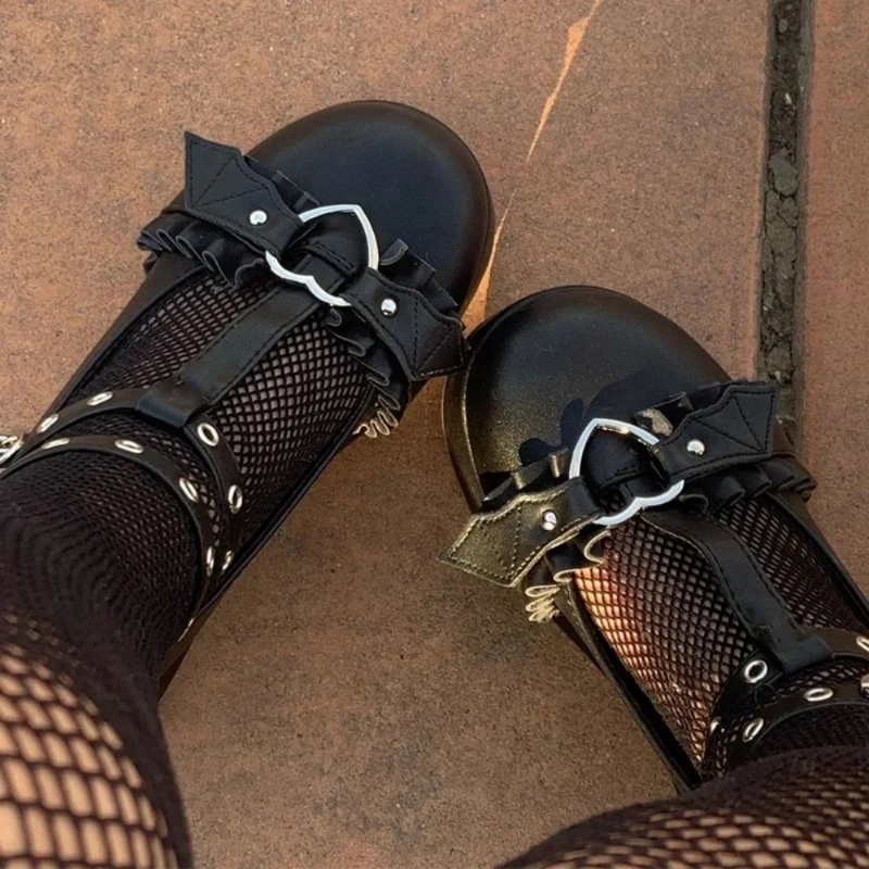 New Sweet Heart Buckle Wedges  - Mary Jane Shoes 评论和价格