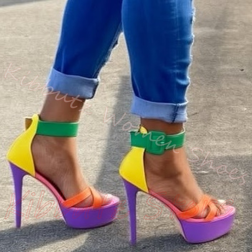 Platform Stiletto Heel Sandals - Women'S Shoes Y2K 评论和价格