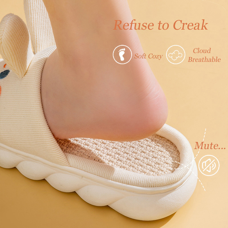 Home Linen Slipper for Women C - Women'S Shoes For Flat Feet 评论和价格