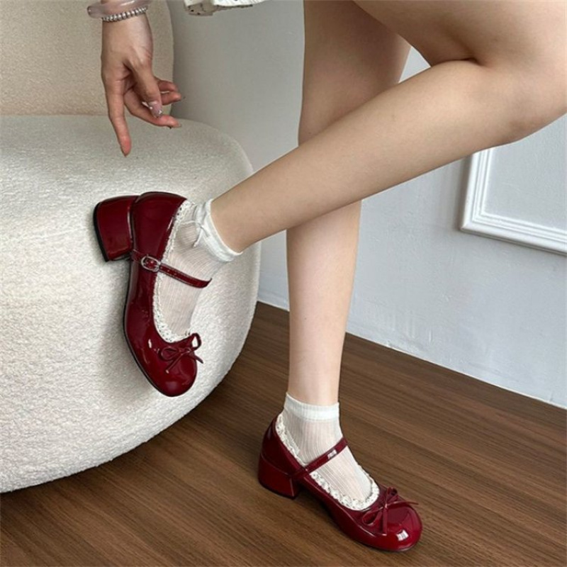 2026 Spring/Fall Women's High- - Women'S Shoes Burgundy 评论和价格