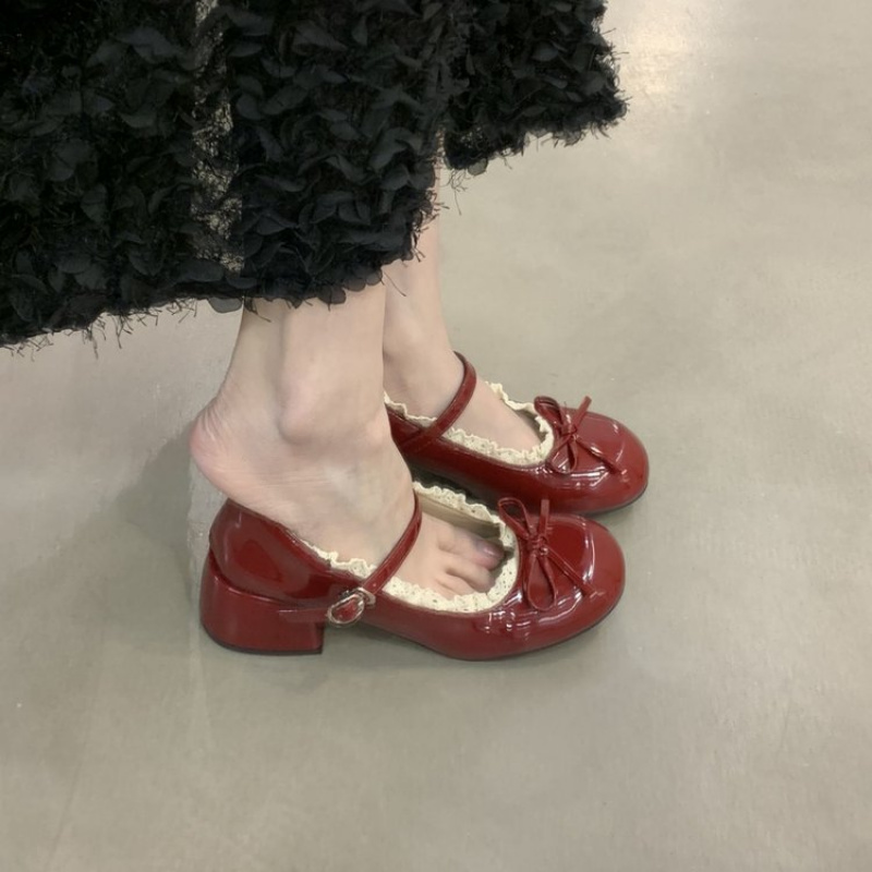 2026 Spring/Fall Women's High- - Women'S Shoes Burgundy 评论和价格