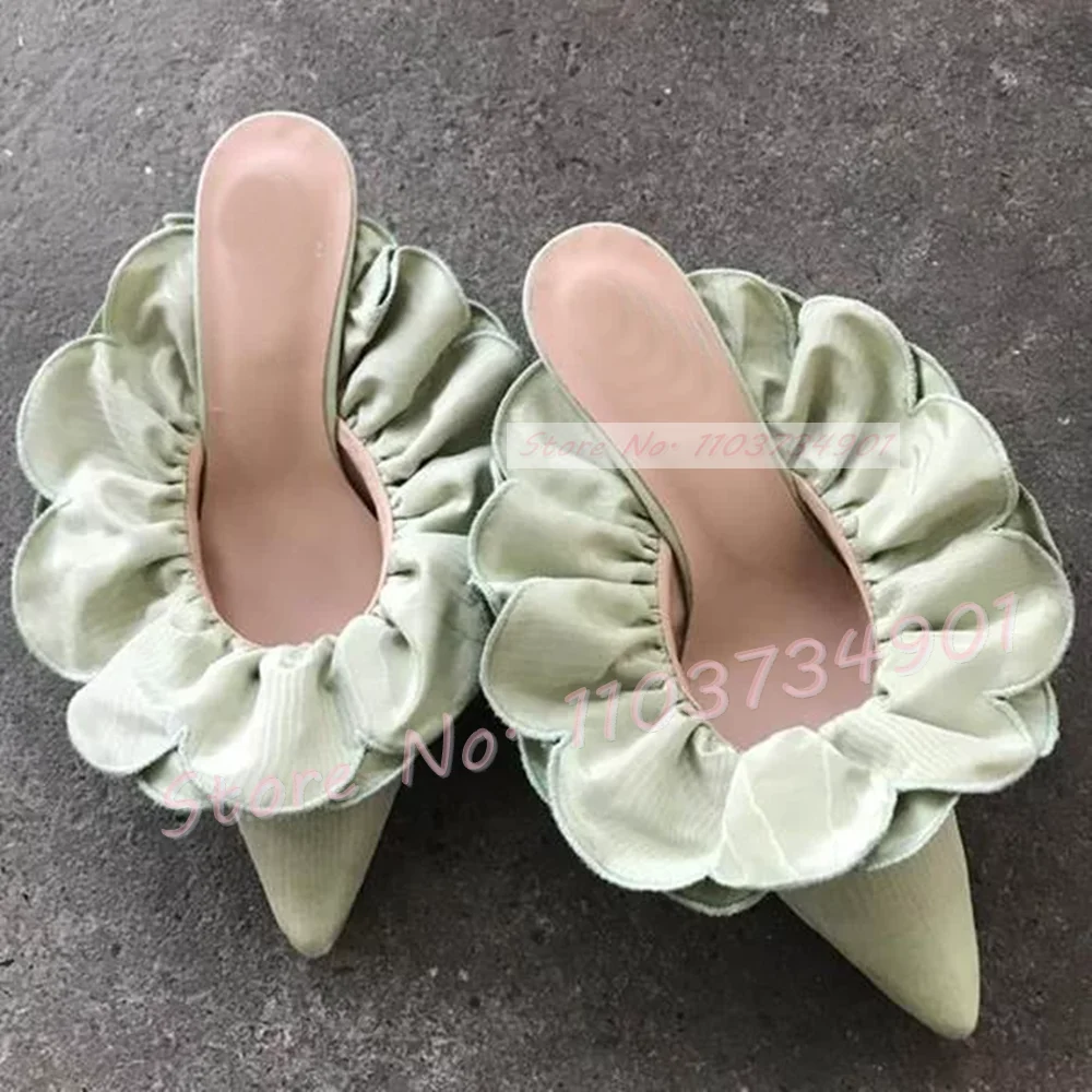 White Flower Satin Pointed Toe - Women Shoes Zara 评论和价格