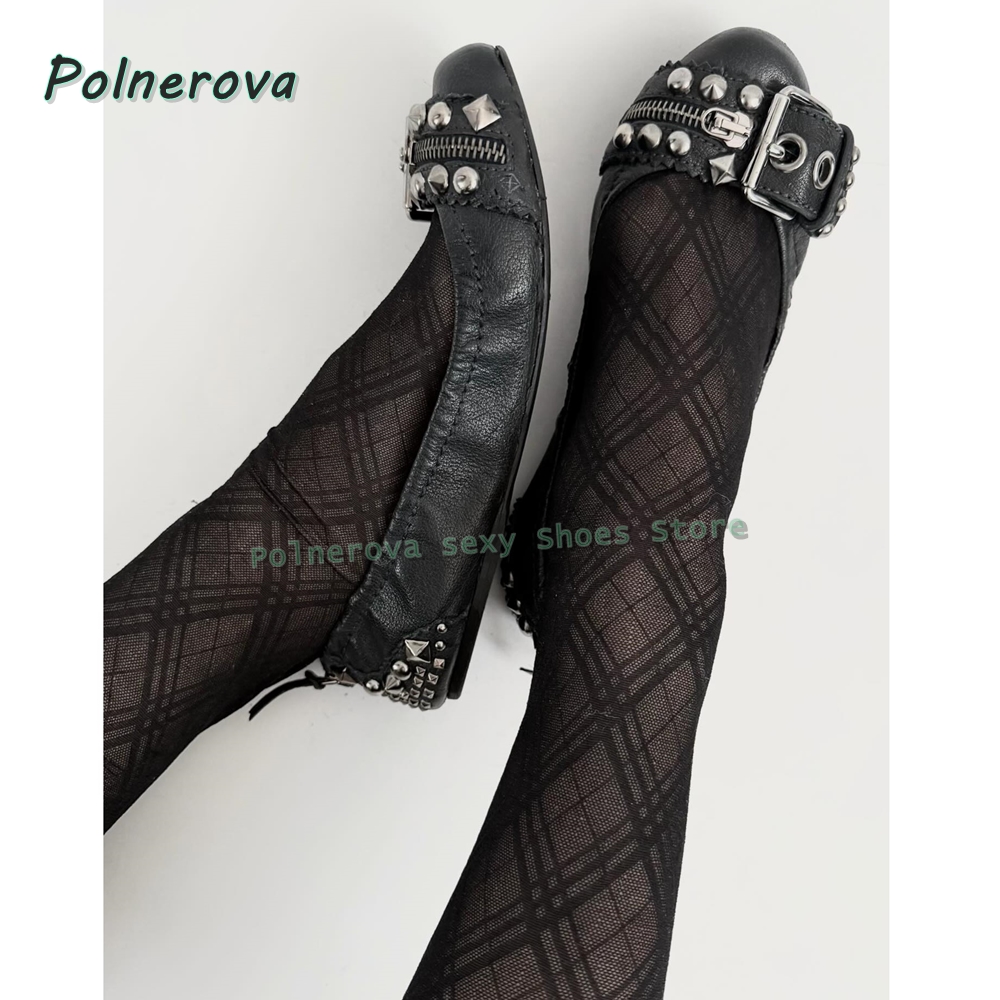 Rivet Belt Buckle Mary Jane Sh - Mary Jane Shoes 评论和价格