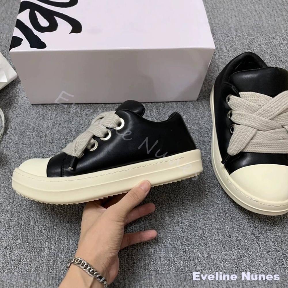 Unisex Black Leather Platform  - Women'S Shoes Y2K 评论和价格