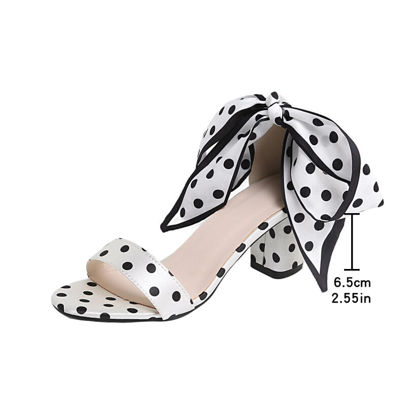 Vintage Black White Polka Dots - Women'S Shoes Y2K 评论和价格