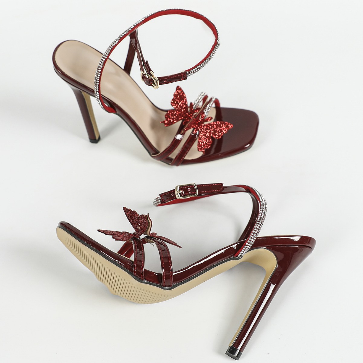 Sandalias De Mujer Verano 2025 - Women'S Shoes Burgundy 评论和价格