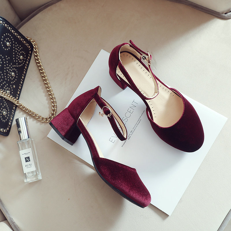 Velvet Velour Green Burgundy C - Women'S Shoes Burgundy 评论和价格