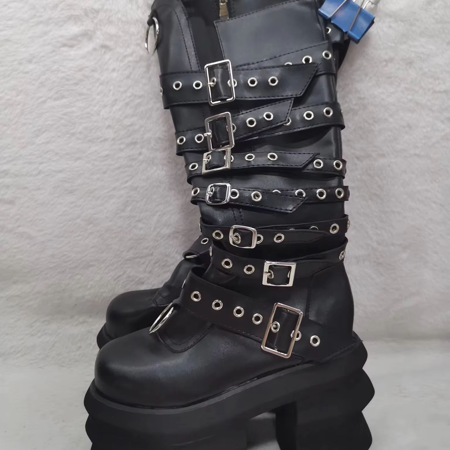 Belt Buckle Platform Thick Sol - Women'S Shoes Y2K 评论和价格