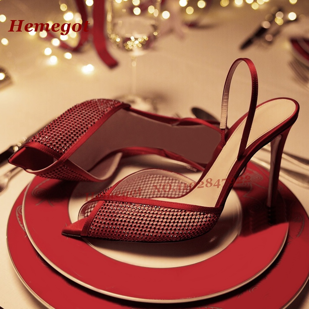 Women's Burgundy Satin Mesh Sl - Women'S Shoes Burgundy 评论和价格