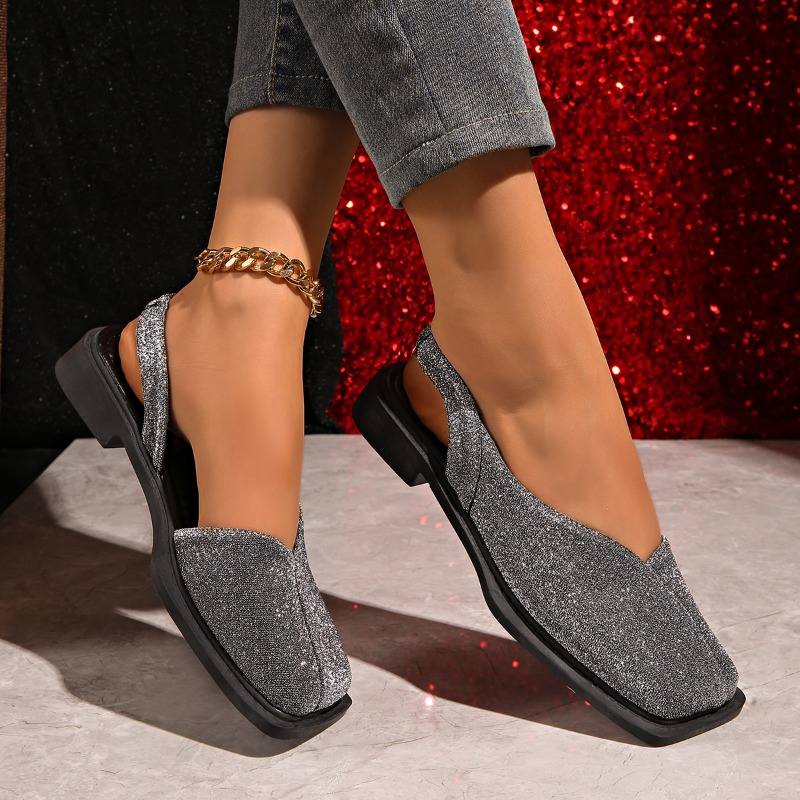Elegant Glitter Slingback Flat - Shoes For Women Flats 评论和价格